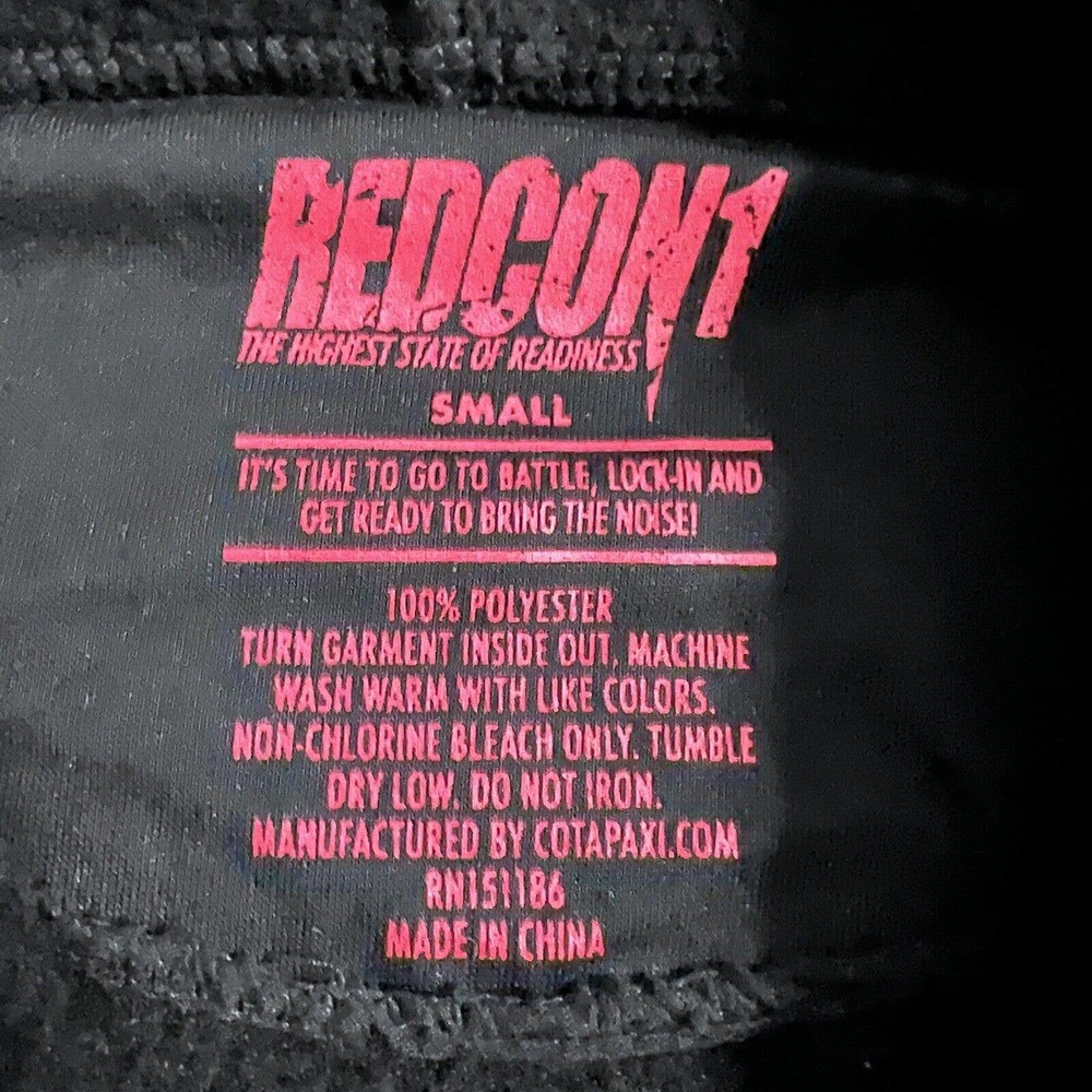 REDCON1 Men Black Red Graphic Highest State of Readiness Pullover Hoodie Shirt S - Picture 4 of 7